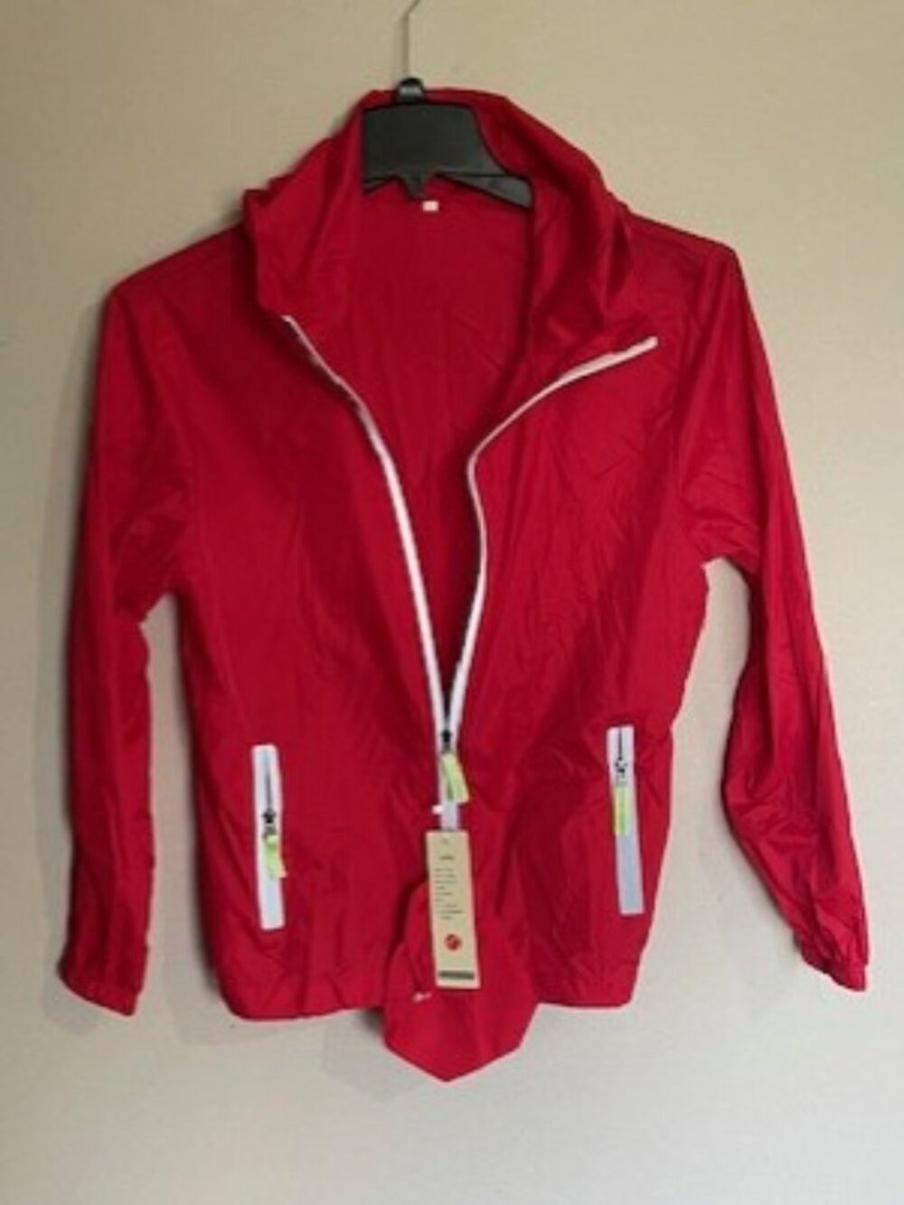 Polyester windbreaker.